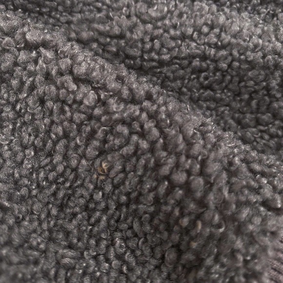 Gymshark Borg Gray Faux Sherpa Hoodie Womens Sz L - Picture 9 of 9